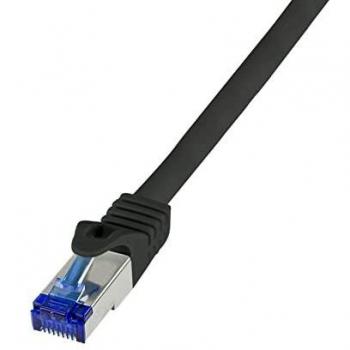 Cable de red LogiLink Cat6a S/FTP negro 1 m