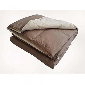 Piumino bicolore in piuma naturale cm. 155x200