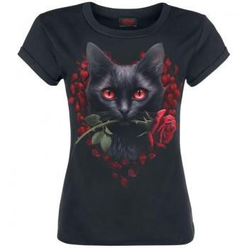 Spiral Cat Love Boatneck Top – XL, Black