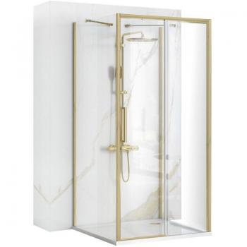 Cabina doccia oro REA Rapid Slide Brush 130x90
