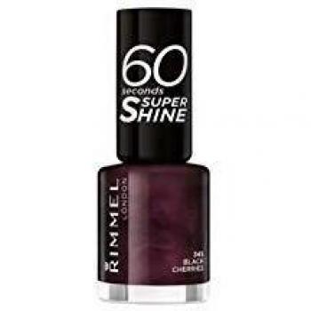 Rimmel London 60 Seconds Super Shine Nail Polish Shade 345 Black Cherries