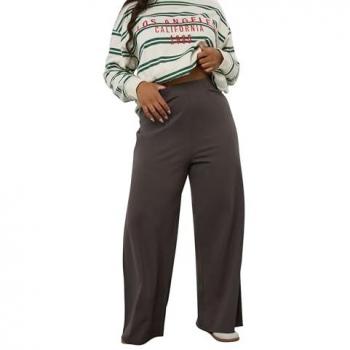 SoftStride Brown Wide-Leg Pants