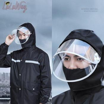 Men's Hooded Rain Jacket and Pants for Cycling