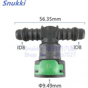 Conector hembra de buton para línea de combustible 9,49mm