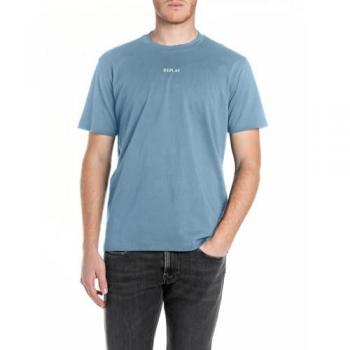 Men's Light Blue Replay Logo T-Shirt