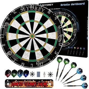 Dart Board Steel Dart Board Set with 6 Steel Tip Darts