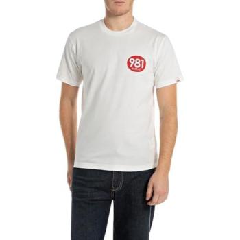 Replay Männer‑Basic 981‑Design T-Shirt, XL, weiß, 30/1 Baumwolle