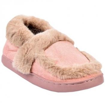 Chausson Cocooning Fourré Femme Rose