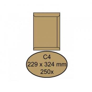 Akte envelop Quantore C4 229x324mm bruinkraft 250 stuks, type product: akte envelop