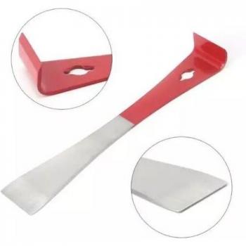 Red J-Shaped Honeycomb Scraper