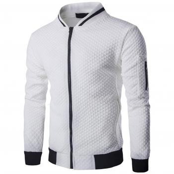 B151 White XL MA-1 Baseballjacken mit Gesteppung