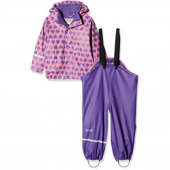 CareTec Fleece gefütterte Regenjacke und -hose für Babys und Kinder, Chateau Rose (570), 86
