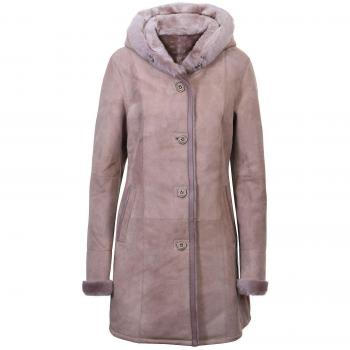 Women's Infinity Leather Suede Parka Coat