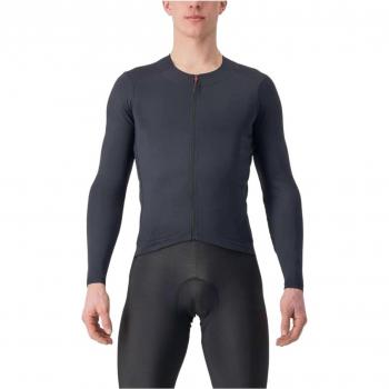 Castelli Fly Langarm Fahrradtrikot Schwarz, Größe M