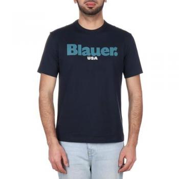 XL Blue Blauer Logo T‑Shirt for Men