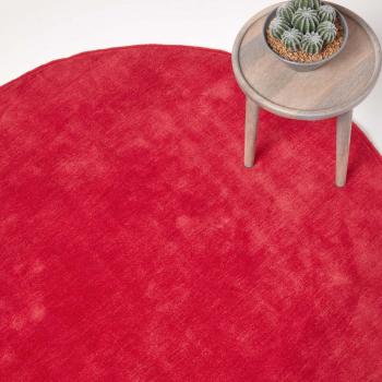 Hand Tufted Plain Cotton Round Rug