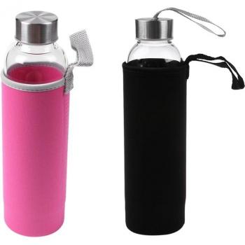 DualGlás Infusion Water 2x550 ml – Protección Negra/Rosa
