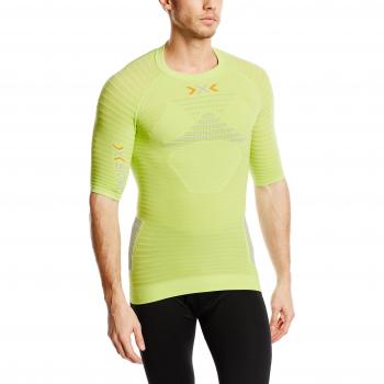 Camiseta Unisex X-Bionic Running Adulto Kanirope SL, Primavera/Verano, Verde Lime y Gris Perla