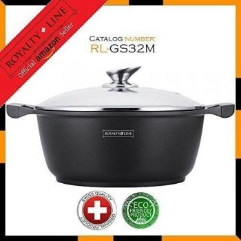 Cacerola Royalty Line de 32 cm con tapa de vidrio
