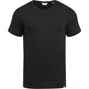!Solid Bedo Herren T-Shirt V-Ausschnitt Kurzarm, 100% Baumwolle, Größe:M, Farbe:Schwarz