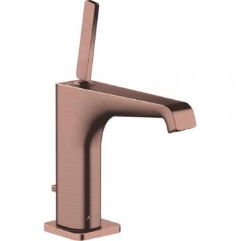 Axor Citterio E 130 Waschtischarmatur mit Pingriff, Zugstangen-Ablaufgarnitur – Brushed Red Gold