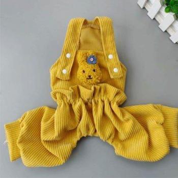 Pyjama féérique pour animaux : combinaison mignonne rose & jaune, taille XXL, bretelles incluses