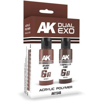 AK Interactive Oxide Red & Propeller Fire 2x60ml Set