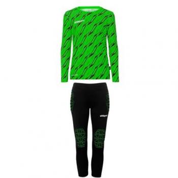 Uhlsport Ensemble Gardien de but Enfant Manches Longues Noir et Vert