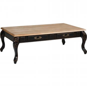 Table basse rectangulaire blanche Robin des Bois