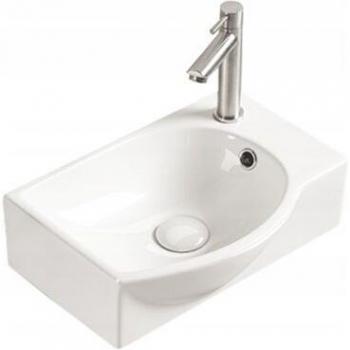 Vasque Murale en Céramique 40,5x28x14 cm, Blanc