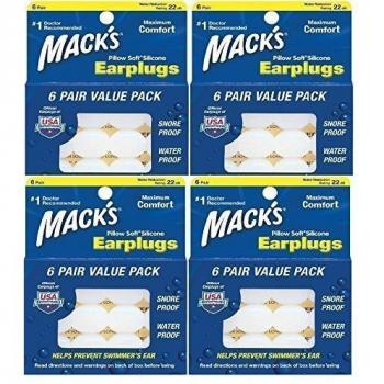 Macks Pillow Soft Moldable Silicone Earplugs 6 Pairs