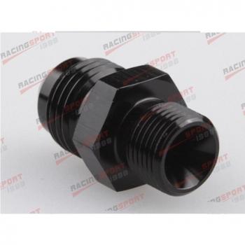 Conector recto 6AN a M18x1.5 métrico negro