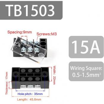 Wire Connector Terminal Block 600V 15A