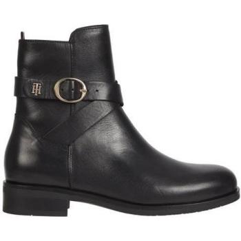Scarpa femminile Tommy Hilfiger Belt Flat, nera, EU 36