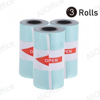 Thermopapierrolle selbstklebend, 57x30mm, 3er-Pack für PeriPage A6