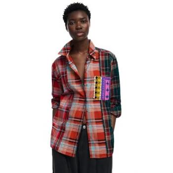 Camisa de mujer Desigual Kioto, marrón, talla XL