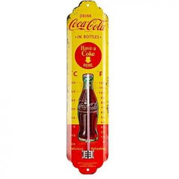 Nostalgic-Art Analoges Retro Thermometer Coca-Cola Bottles Yellow