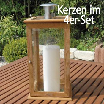 Golden Radiance Wachskerzen 4er-Set H 20 x D 10 cm