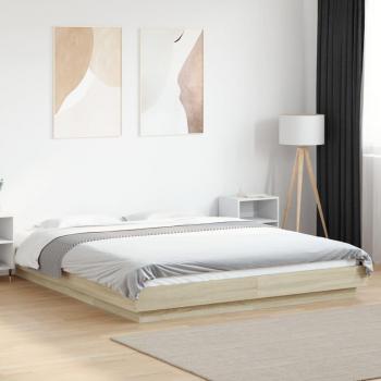 Cama multicapa en roble Sonoma 150x200 cm