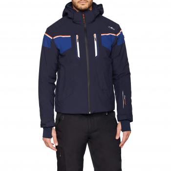 CMP Black/Blue Herren‑Skijacke – Wattiert, PFC‑Free 10000, Größe 54