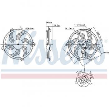Ventilador de motor NISSENS 850093
