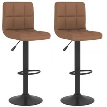Barhocker Set 2 Stk. Braun Stoff