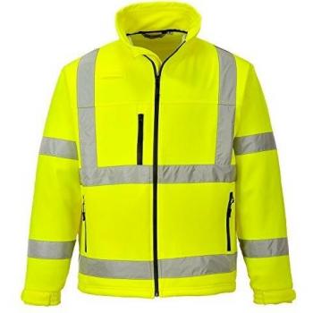 Portwest Hi-Vis Classic Softshell Jacket, Size S, Yellow