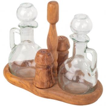 Multi‑huilier en bois d'olivier