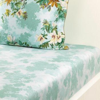 Drap Housse Satin de Coton Bio Panorama 160x200 cm Yves Delorme
