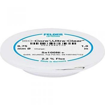 Felder ISO-Core Ultra-Clear Lead-Free Solder Sn100Ni+ 0.75 mm