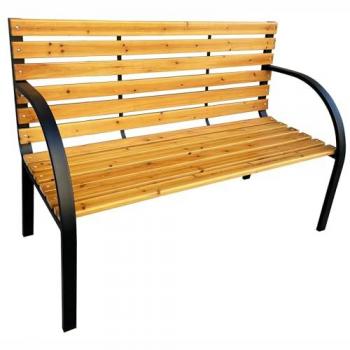 Panchina Outdoor Dalia Colore Nero con Legno Laccato
