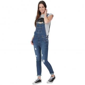 Tara L-12 Blue Bib Overalls for Women