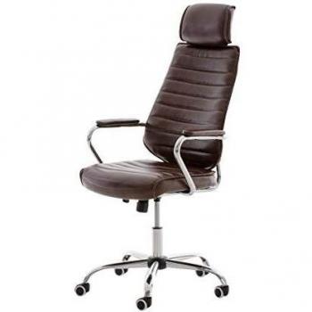 Bürostuhl Rako mit Kunstlederbezug in Bordeauxrot