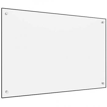 Sonata Kitchen Backsplash White 90x60 cm Tempered Glass